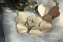Load image into Gallery viewer, Wooden heart table scatter for your modern wedding table decor