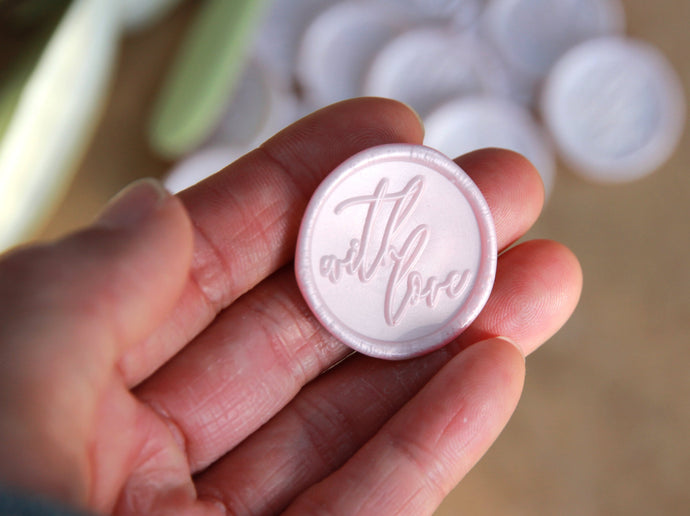 Blush Pink with love Wax Seal Sticker