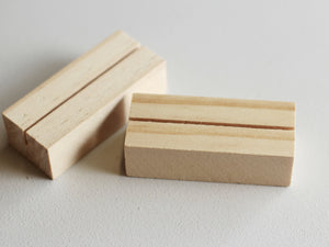 Bulk Buy Wooden holder (7cm) for business card, menu, shops, cafes