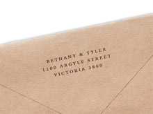 Load image into Gallery viewer, Bethany &amp; Tyler Simple Return Address Stamp