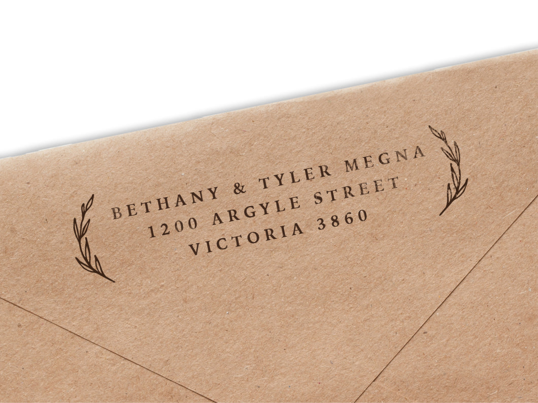Bethany & Tyler Return Address Stamp