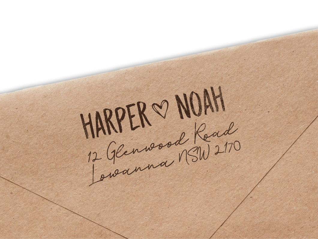 Harper & Noah Return Address Stamp