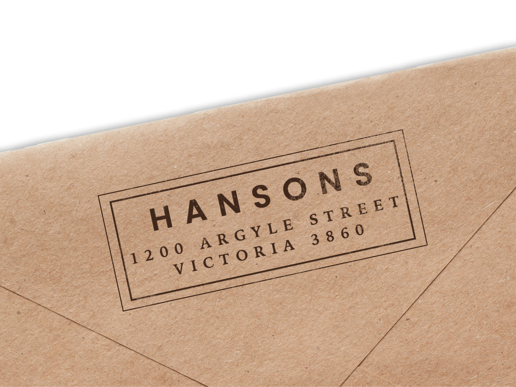 Hansons Modern Return Address Stamp