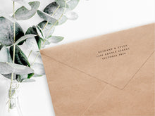 Load image into Gallery viewer, Bethany &amp; Tyler Simple Return Address Stamp