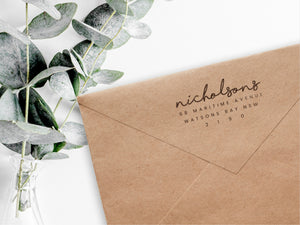 Nicholsons Return Address Stamp