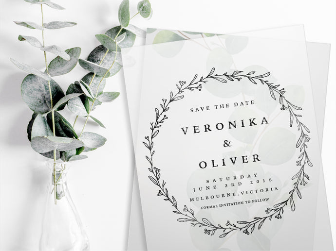 Veronika & Oliver Save the Date Stamp