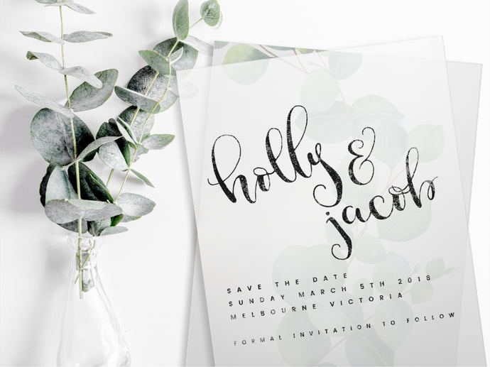 Holly & Jacob Save the Date Stamp