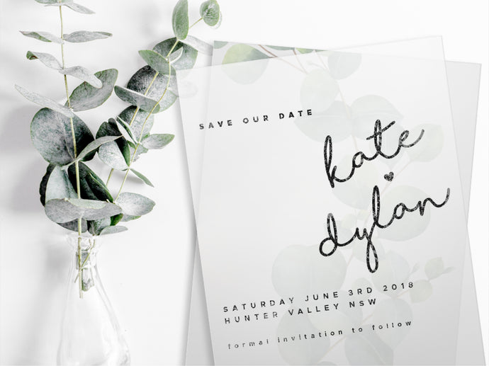 Kate & Dylan Save the Date Stamp