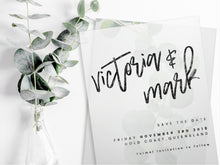 Load image into Gallery viewer, Victoria &amp; Mark Save the Date Stamp