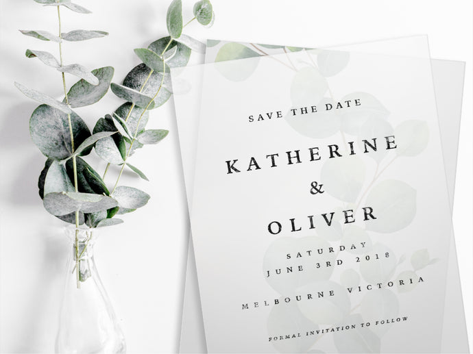 Katherine & Oliver Save the Date Stamp