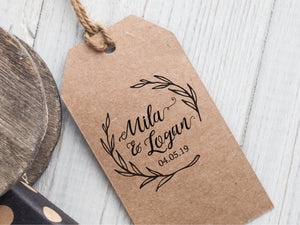 Mila & Logan Wedding Logo Stamp