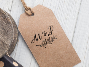 M & P Wedding Logo Stamp