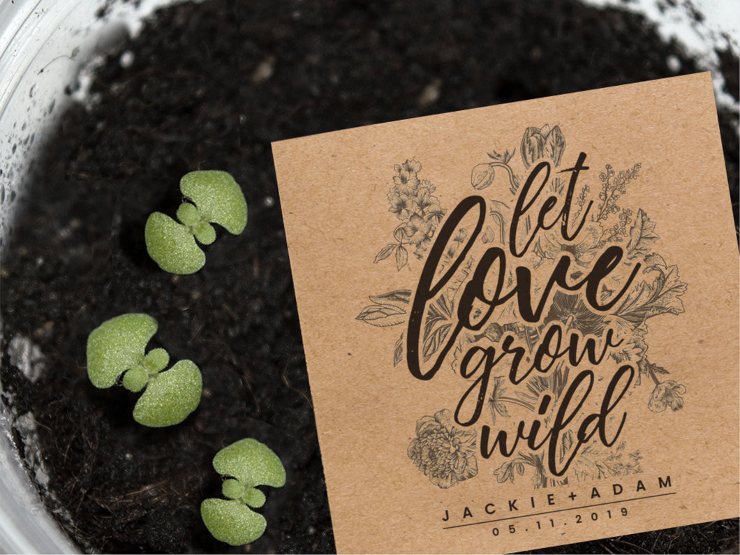 Custom seed packet for your wedding favours