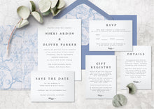 Load image into Gallery viewer, Classic letterpress wedding invitation design