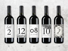 Load image into Gallery viewer, Custom Wedding Table Number Wine Label
