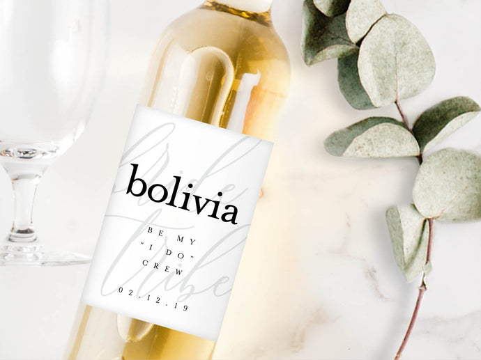 Custom Bridesmaid Proposal Wine Label