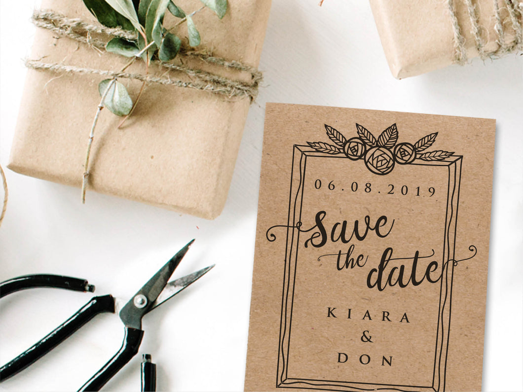 Kiara & Don Save the Date Stamp