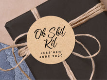 Load image into Gallery viewer, Custom &quot;oh shit kit&quot; wedding stickers with a calligraphy font modern design