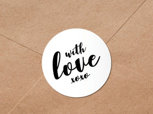 Popular wedding stickers with a calligraphy font and modern design