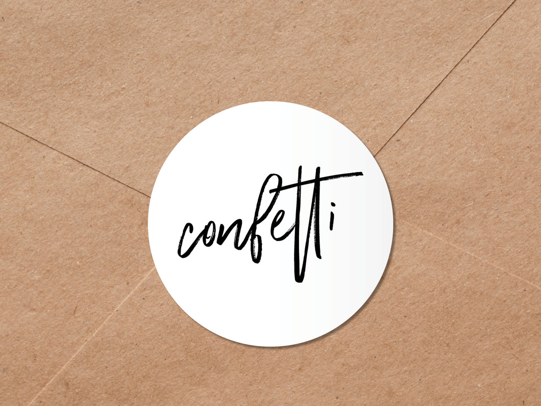 Popular wedding stickers with a calligraphy font and modern design