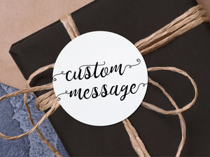 Custom stickers in our popular font for your party favours