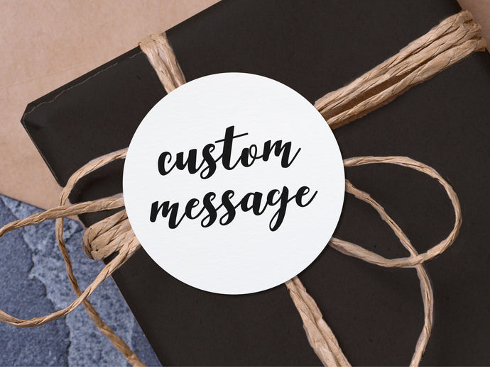 Custom stickers in our popular font for your party favours