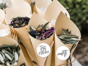 Amethyst blend - cones and environmental friendly flower confetti set from Kooka Paperie