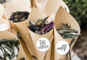 Wild Botanical blend - cones and eco-friendly flower confetti set from Kooka Paperie