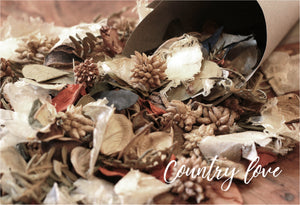 Country Love blend - cones and environmental friendly flower confetti set from Kooka Paperie
