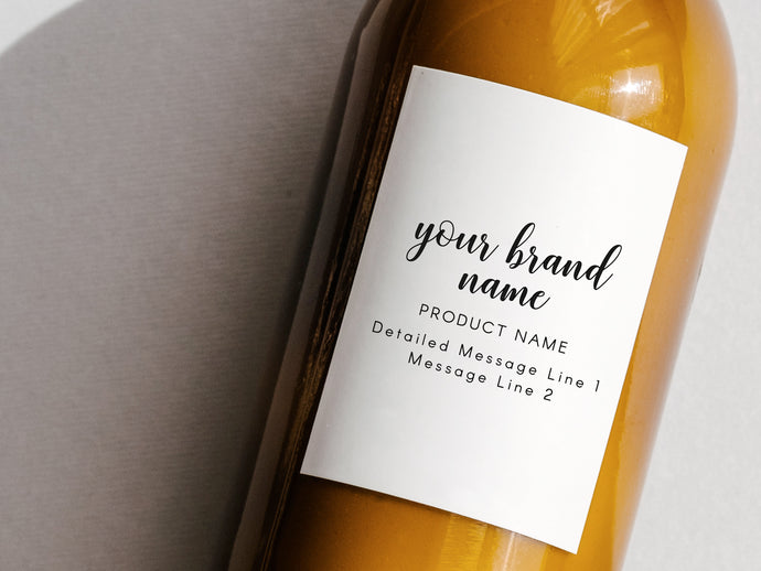 Candle packaging stickers with our modern design template