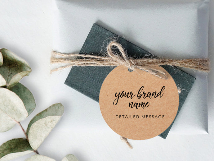 Custom round business brand tags for your products
