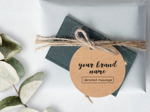 Custom round business brand tags for your products