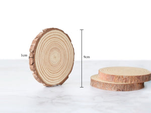 10 Pack Wood slice coaster 8-10 cm