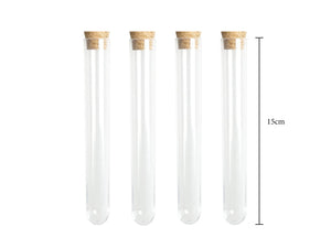 Glass test tubes with bath salt and custom word  for your wedding, party or event