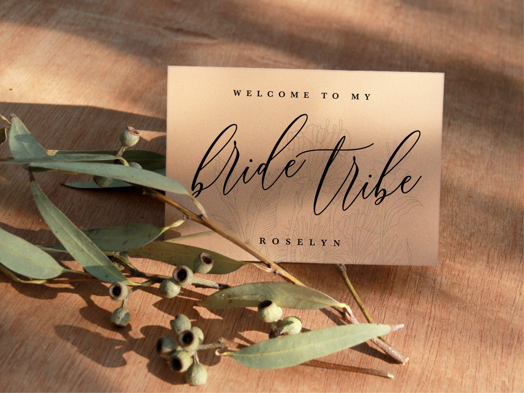 Welcome to my Bride Tribe card with Custom Name