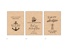Load image into Gallery viewer, Key Bottle opener for your event favour with personalised kraft card