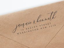 Load image into Gallery viewer, Jacquie &amp; Kenneth Return Address Stamp