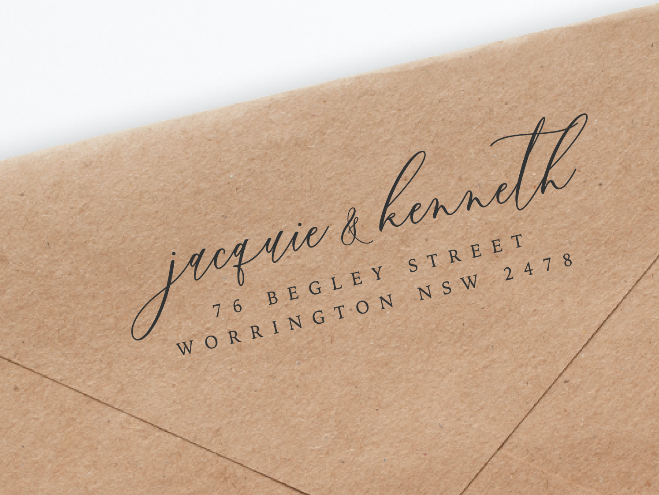 Jacquie & Kenneth Return Address Stamp